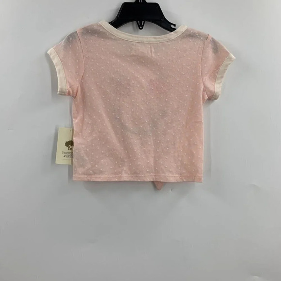 Tucker + Tate Kids' Tie Front Graphic Tee In Pink Seashell Smiley Size 2 NWT - Picture 3 of 14